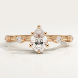 2.0 CT Pear Cut Dainty Pave Lab-Grown Diamond Engagement Ring