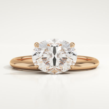1.75 CT Oval Cut Solitaire Moissanite Engagement Ring