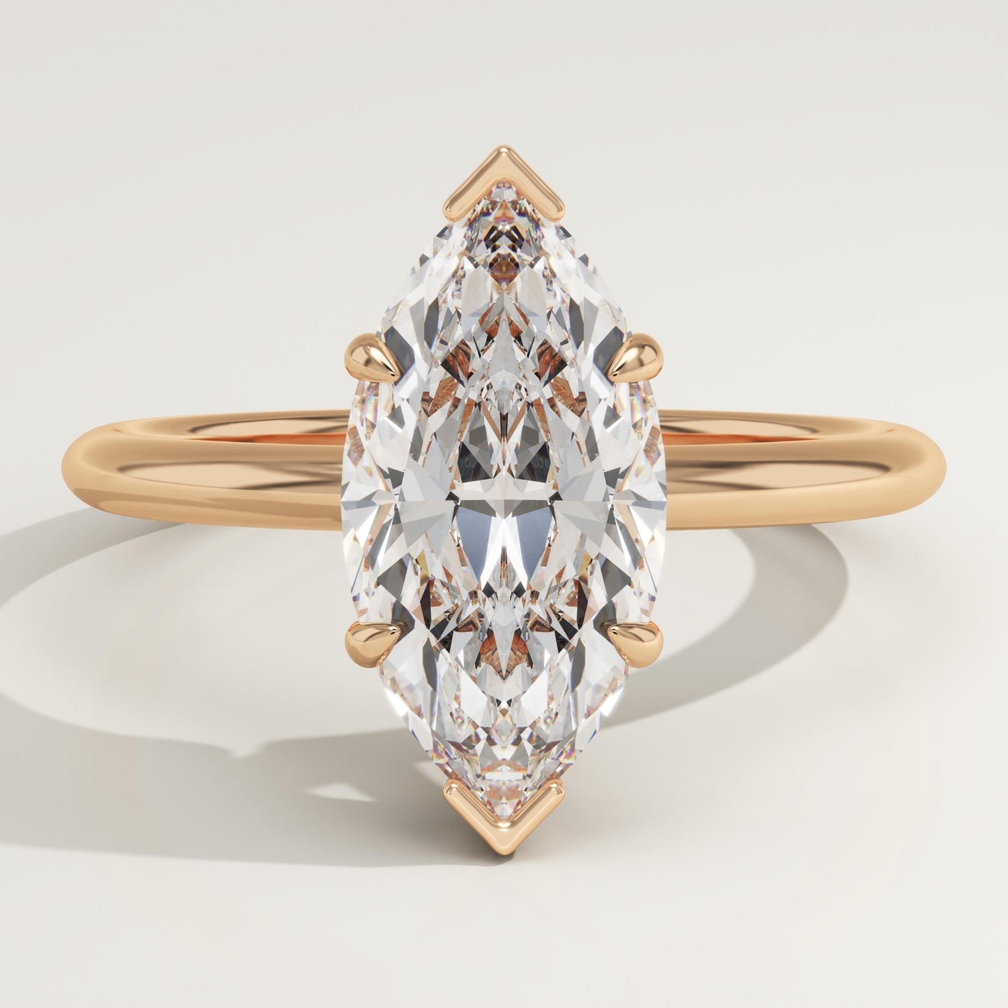 1.75 CT Marquise Cut Solitaire Moissanite Engagement Ring