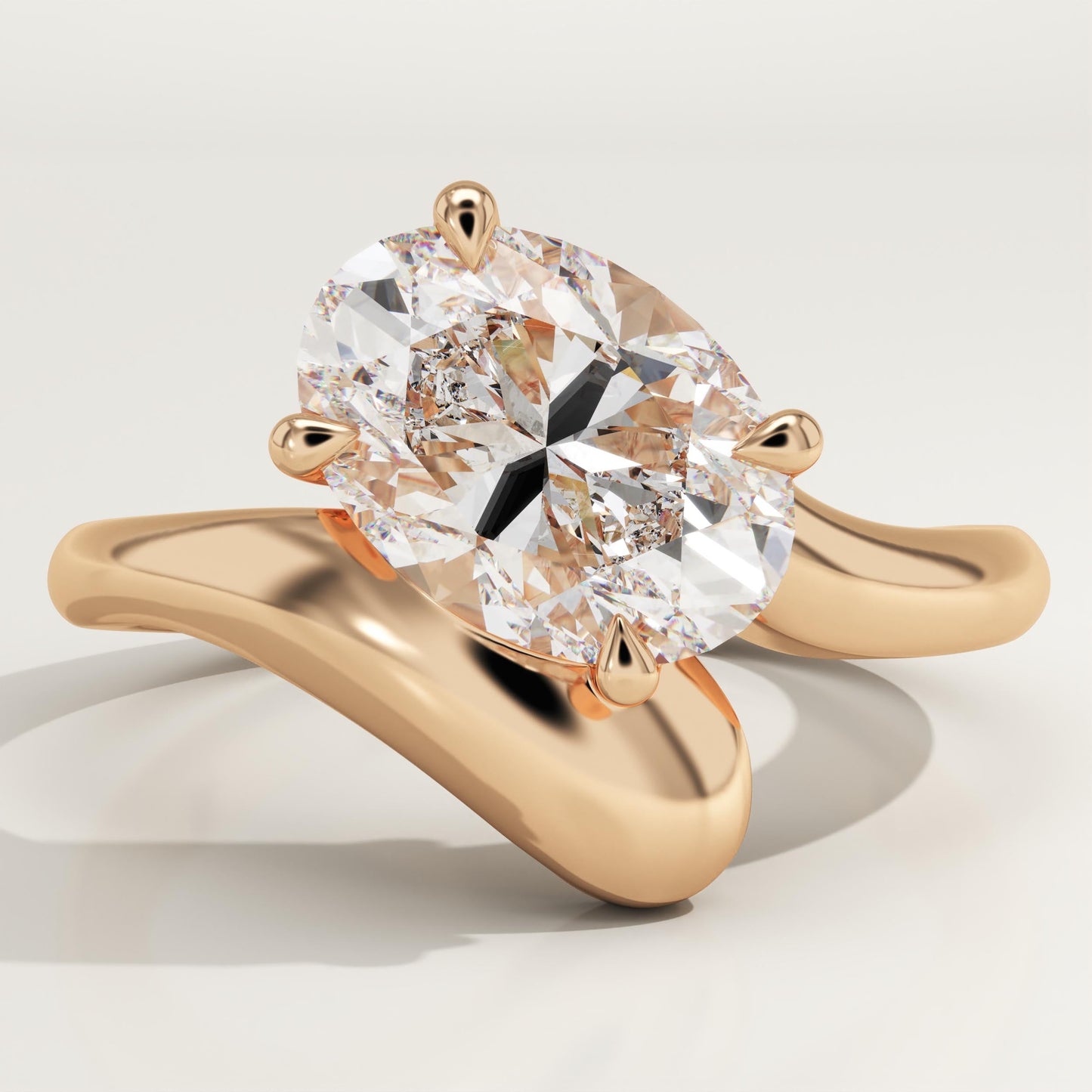 Oval Cut Solitaire Lab-Grown Diamond Engagement Ring