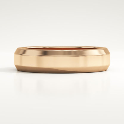 Beveled Edge Wedding Band