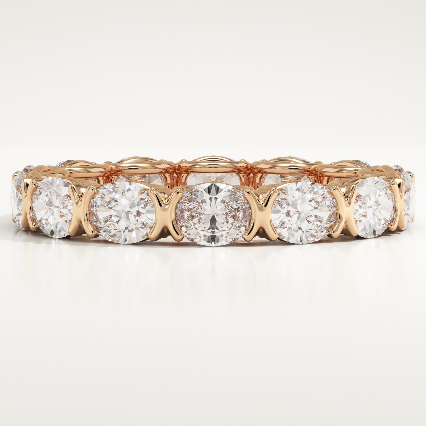 2.25 TCW Oval Lab-Grown Diamond Full Eternity Wedding Band