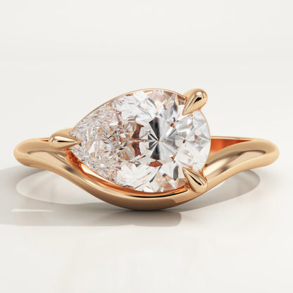 Pear Cut Solitaire Lab-Grown Diamond Engagement Ring