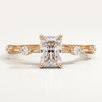 2.0 CT Radiant Cut Dainty Pave Lab-Grown Diamond Engagement Ring
