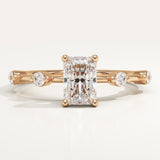 2.0 CT Radiant Cut Dainty Pave Lab-Grown Diamond Engagement Ring
