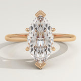 2.0 CT Marquise Cut Solitaire Lab-Grown Diamond Engagement Ring