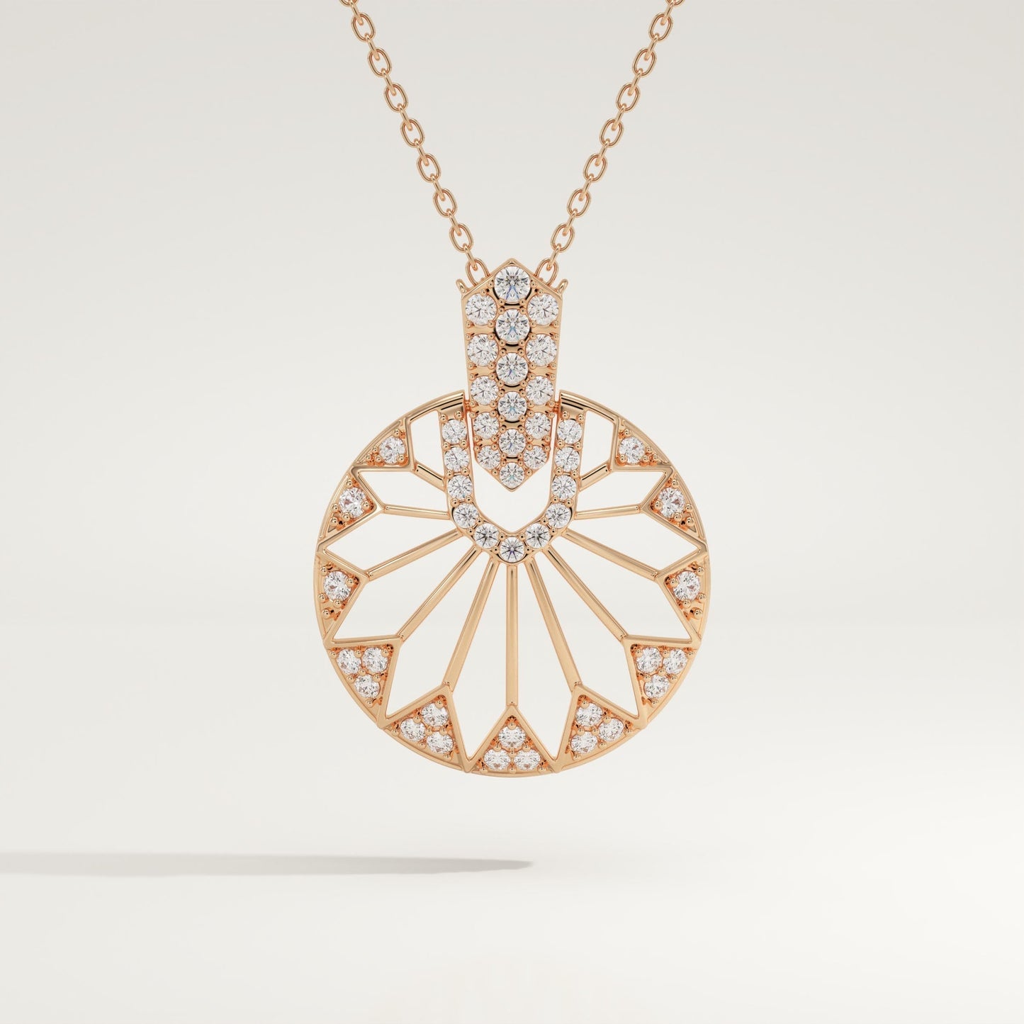 0.312 TCW Round Lab-Grown Diamond Charm Necklace