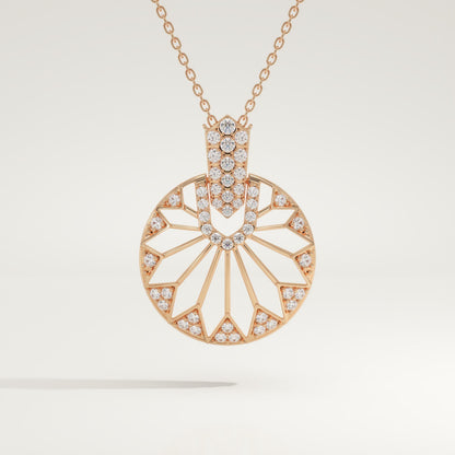 0.312 TCW Round Lab-Grown Diamond Charm Necklace
