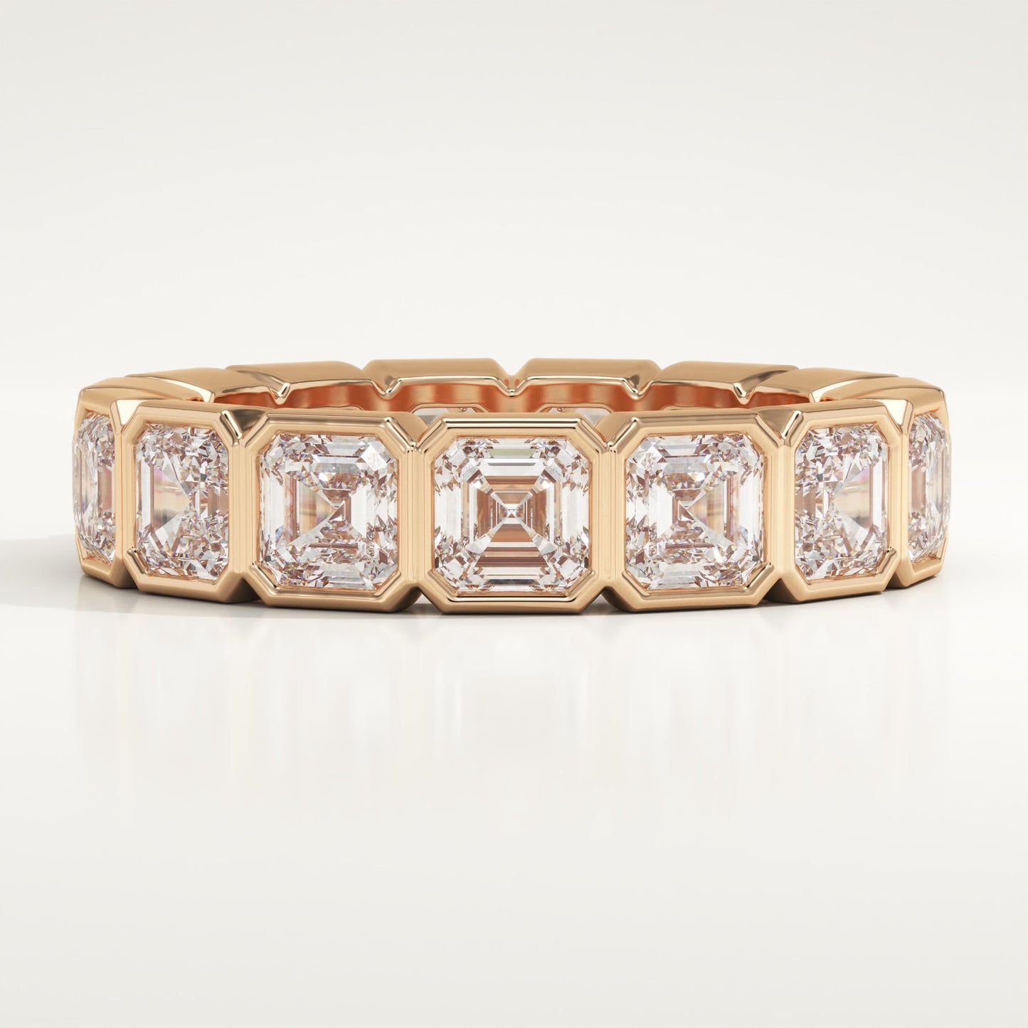 2.25 TCW Asscher Lab-Grown Diamond Full Eternity Wedding Band