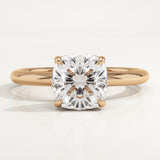 2.0 CT Cushion Cut Solitaire Lab-Grown Diamond Engagement Ring