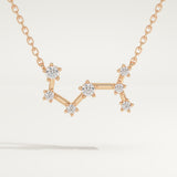 0.085 TCW Round Lab-Grown Diamond Scorpio Constellation Necklace