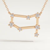 0.18 TCW Round Lab-Grown Diamond Gemini Constellation Necklace
