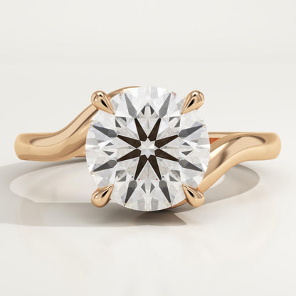Round Cut Solitaire Lab-Grown Diamond Engagement Ring