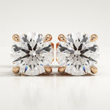 1 TCW Round Lab-Grown Diamond Stud Earrings