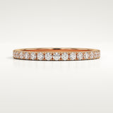 0.38 TCW Round Cut Lab-Grown Diamond Half Eternity Wedding Band