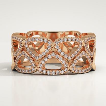0.32 TCW Round Lab-Grown Diamond Multi Stone Wedding Band