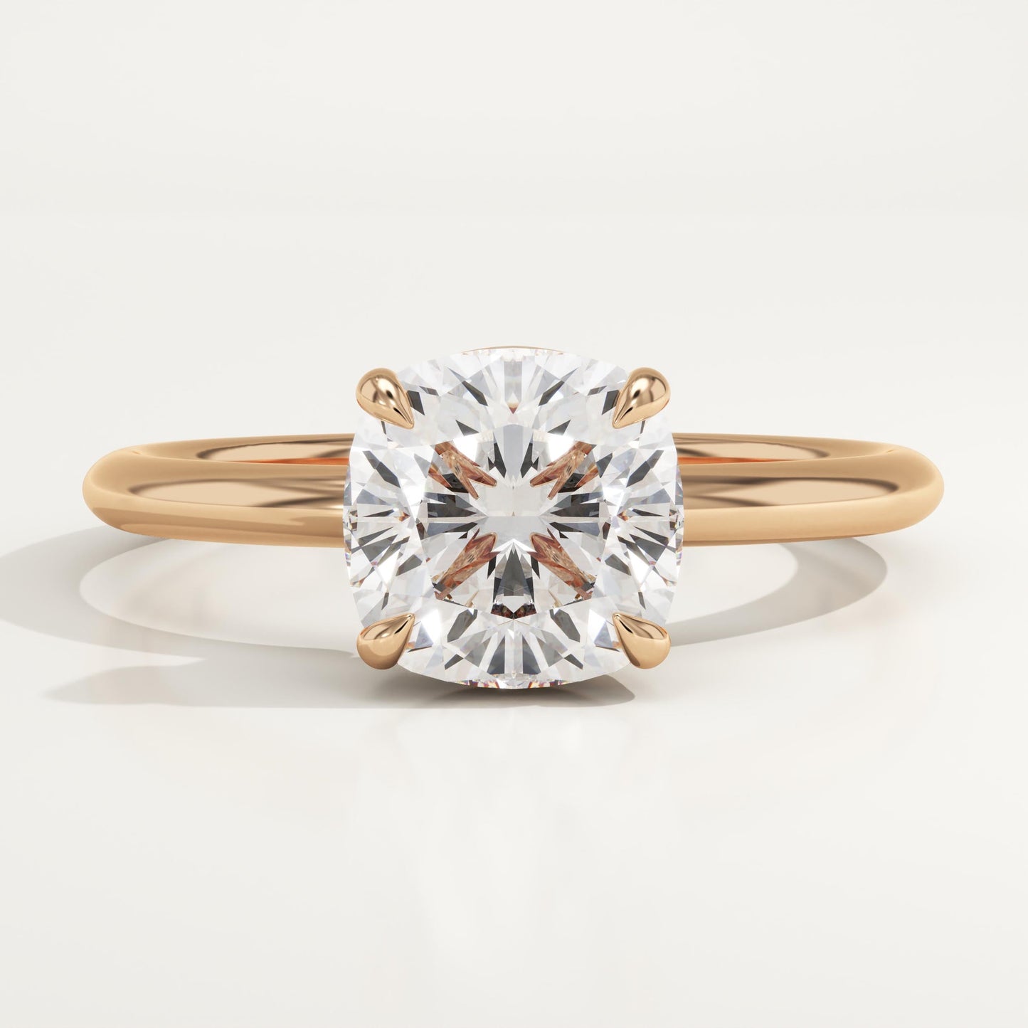 Cushion Cut Solitaire Lab-Grown Diamond Engagement Ring