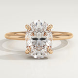 2.0 CT Oval Cut Solitaire Lab-Grown Diamond Engagement Ring