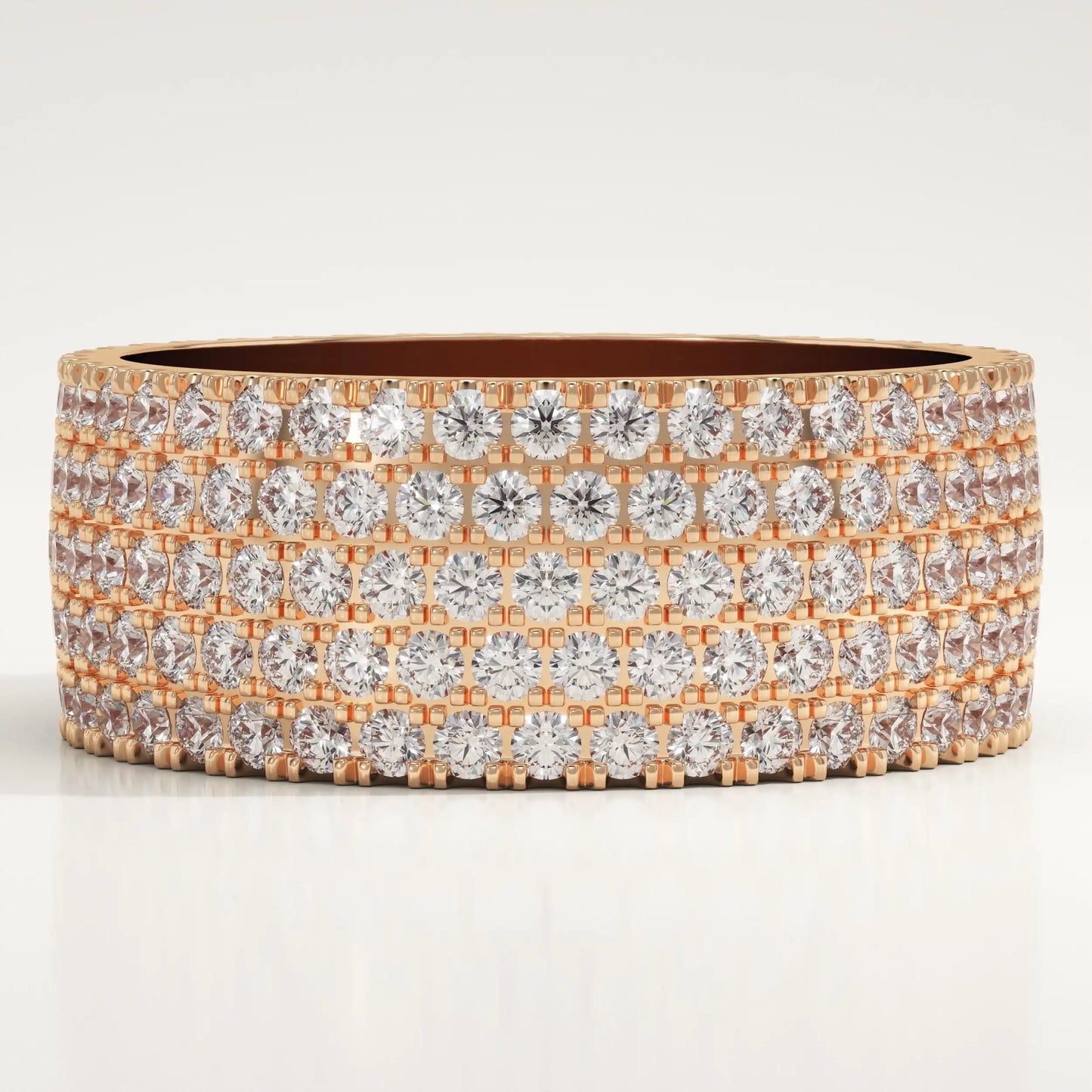 2.14 TCW Round Lab-Grown Diamond Multi Stone Wedding Band For Men