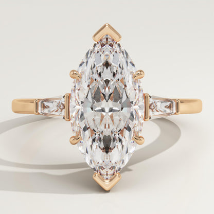 2 CT Marquise Cut Three Stone Moissanite Engagement Ring