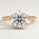 2.0 CT Round Cut Solitaire Lab-Grown Diamond Engagement Ring
