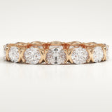 2.25 TCW Oval Cut Lab-Grown Diamond Full Eternity Half Bezel Wedding Band