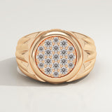 0.417 CT Round Shaped Multi Stone Lab-Grown Diamond Engagement Ring For Men