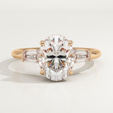 2.0 CT Oval Cut Three Stone Lab-Grown Diamond Engagement Ring