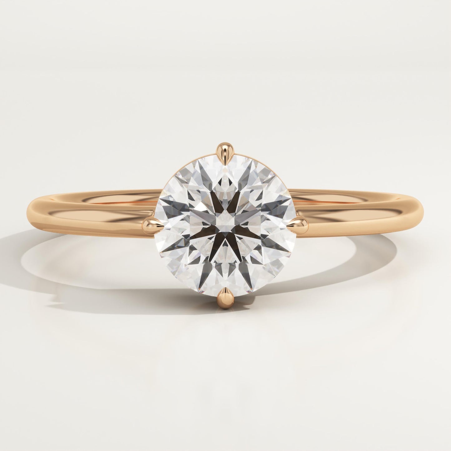 Round Cut Solitaire Lab-Grown Diamond Engagement Ring