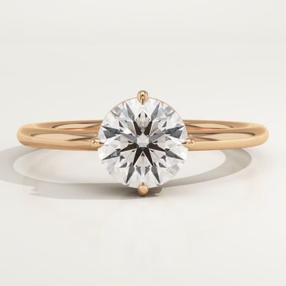 Round Cut Solitaire Lab-Grown Diamond Engagement Ring