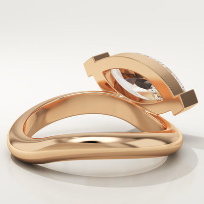 Marquise Cut Solitaire Lab-Grown Diamond Engagement Ring