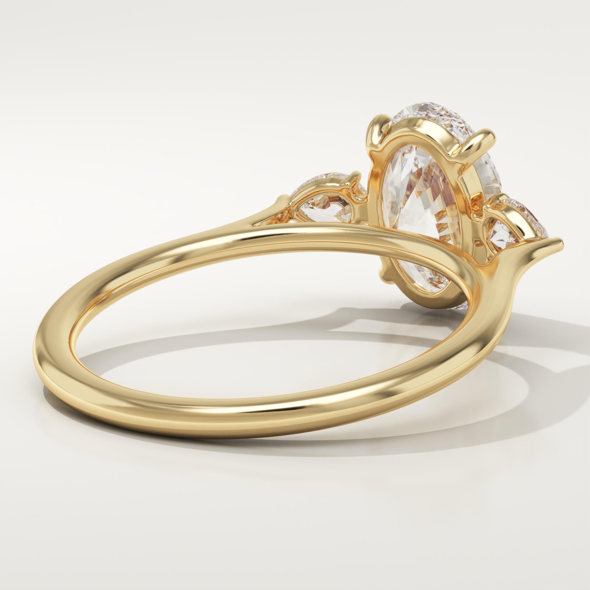 2.0 CT Oval Cut Three Stone Lab-Grown Diamond Engagement Ring