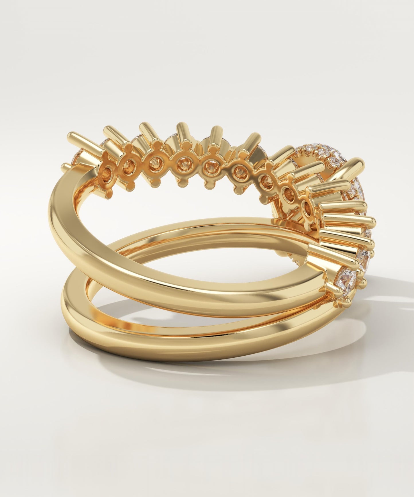 Oval Cut Double Shank Lab-Grown Diamond Engagement Ring