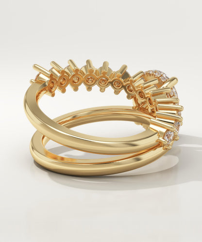 Oval Cut Double Shank Lab-Grown Diamond Engagement Ring