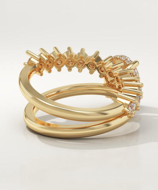 Oval Cut Double Shank Lab-Grown Diamond Engagement Ring