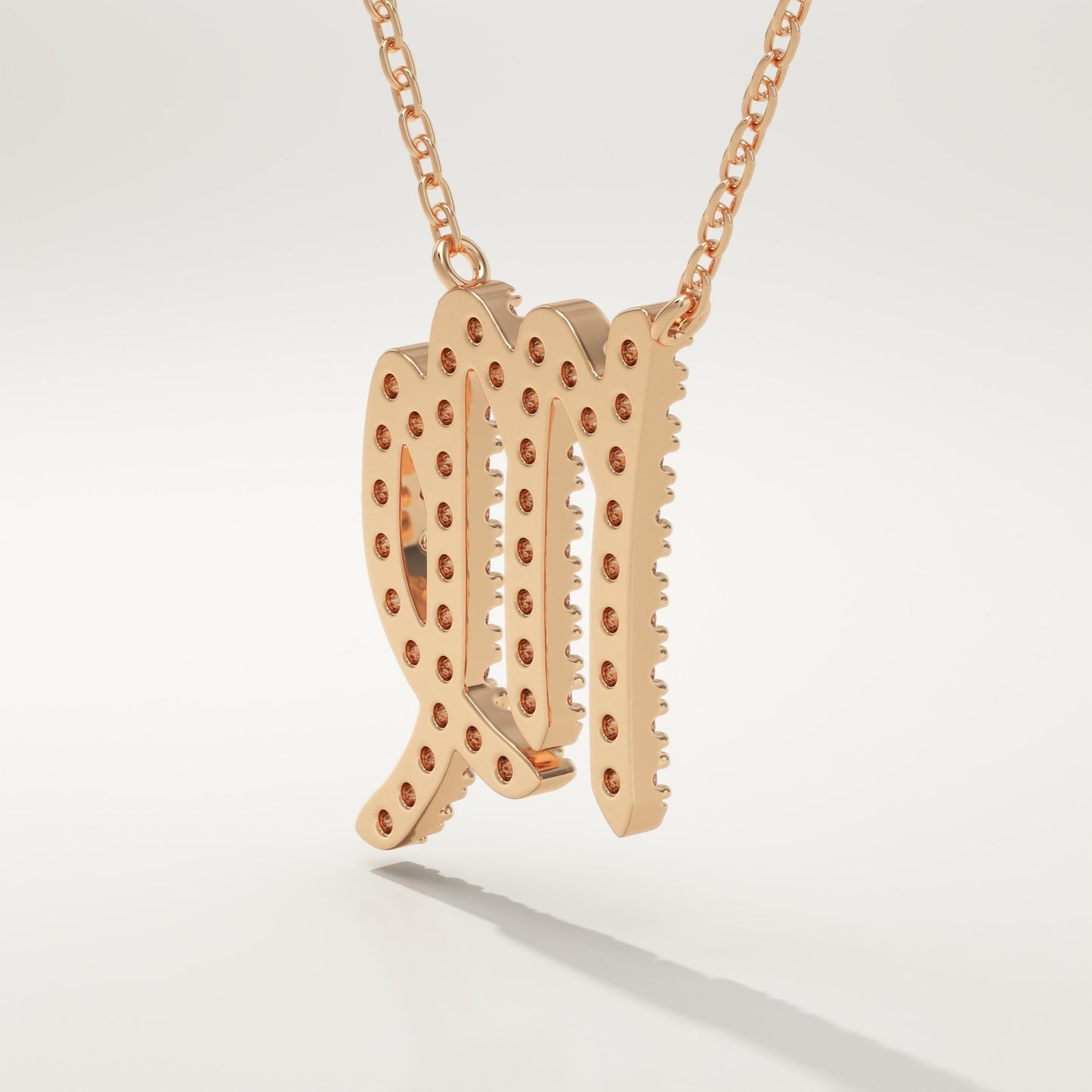 0.204 TCW Round Lab-Grown Diamond Virgo Zodiac Necklace