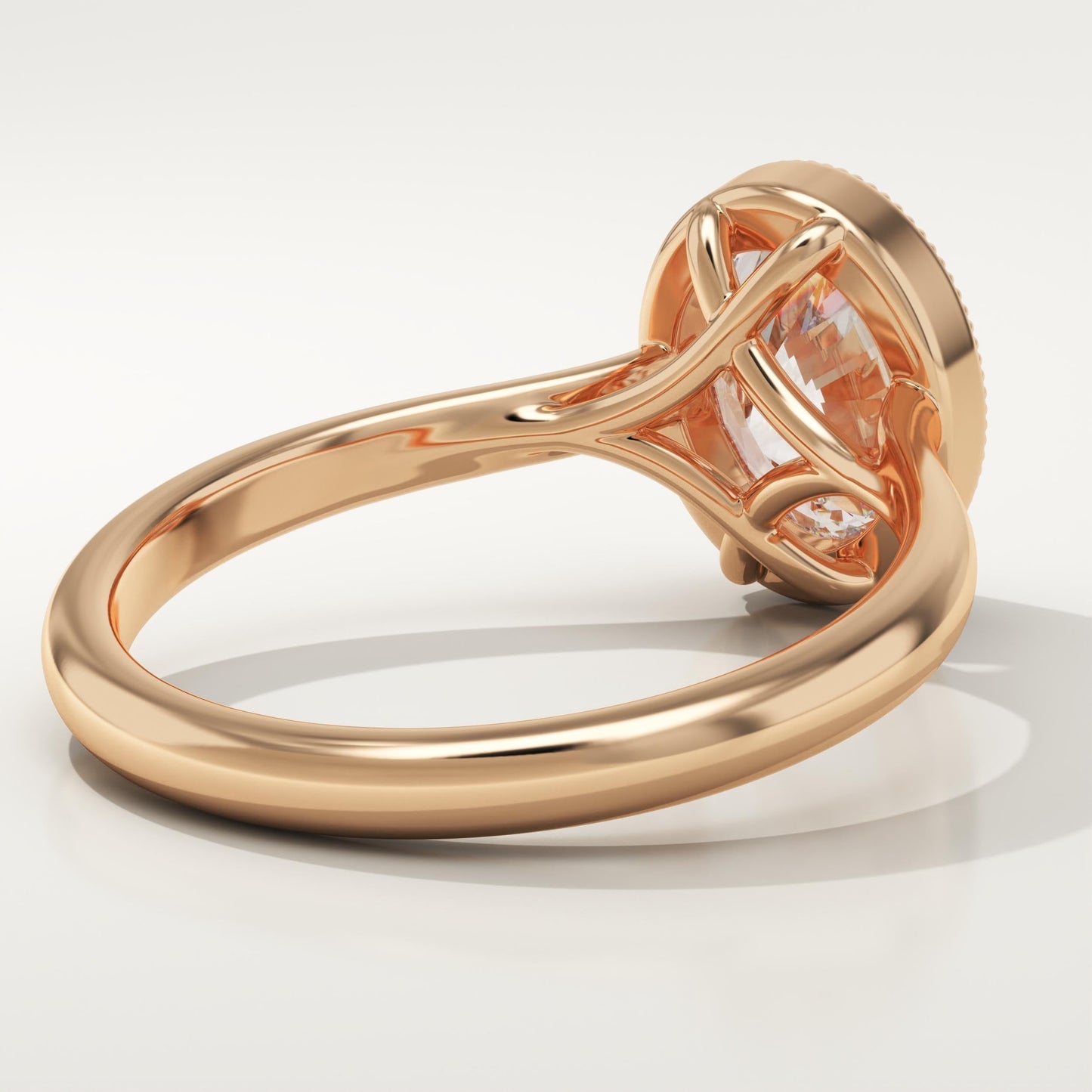Oval Cut Bezel Lab-Grown Diamond Engagement Ring
