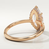 2.0 CT Marquise Cut Hidden Halo Lab-Grown Diamond Engagement Ring