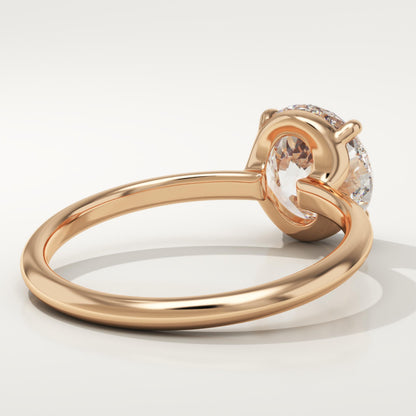 2 CT Round Cut Solitaire Moissanite Engagement Ring