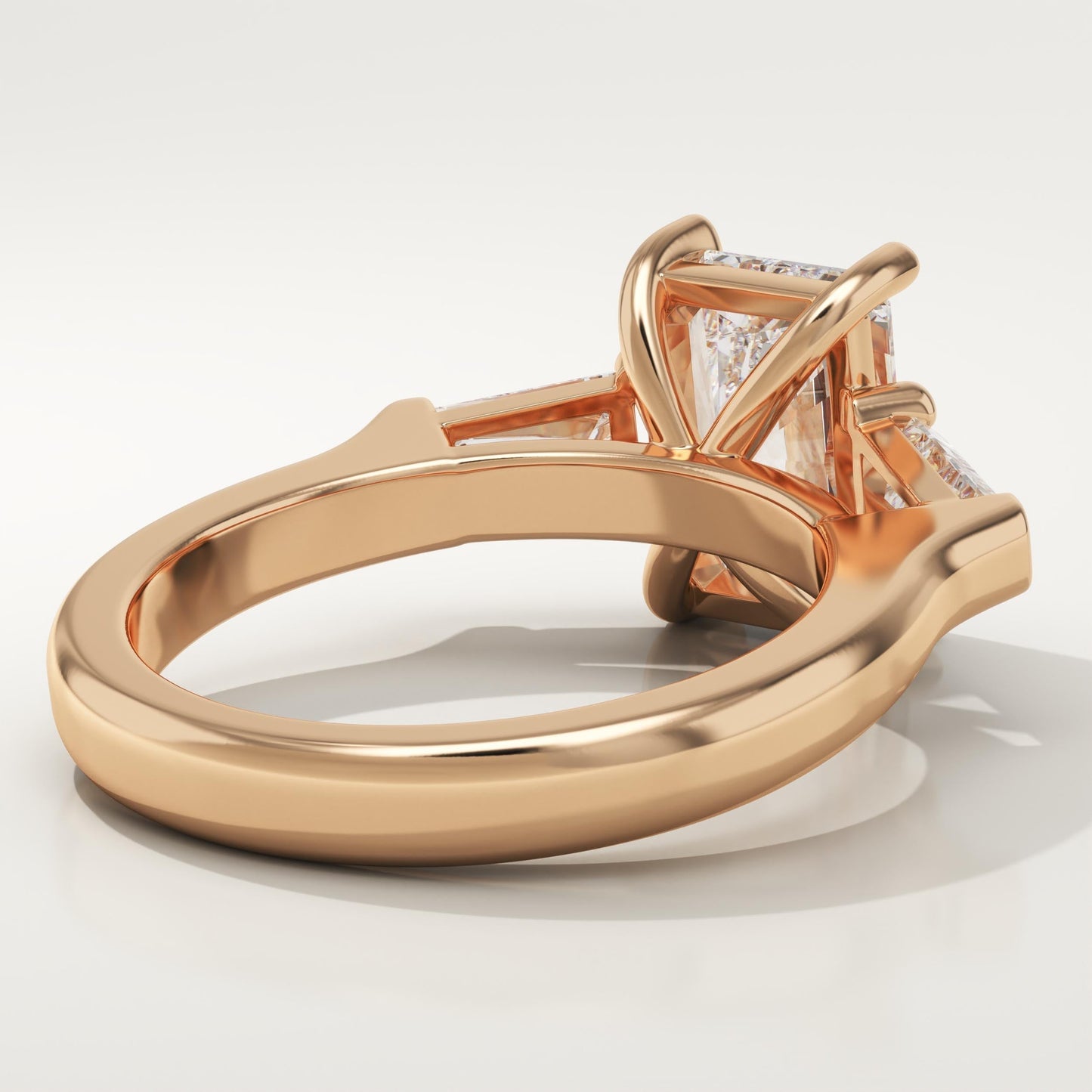 Radiant Cut Three Stone Lab-Grown Diamond Engagement Ring