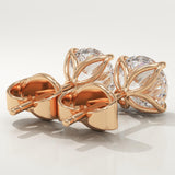 1 TCW Round Lab-Grown Diamond Stud Earrings