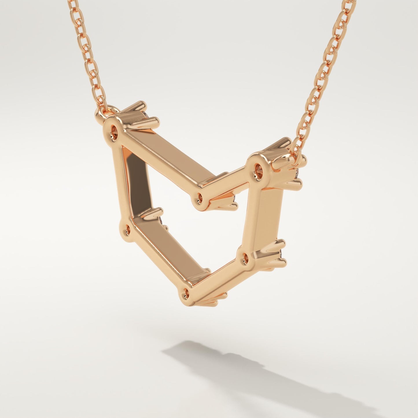0.13 TCW Round Lab-Grown Diamond Capricorn Constellation Necklace