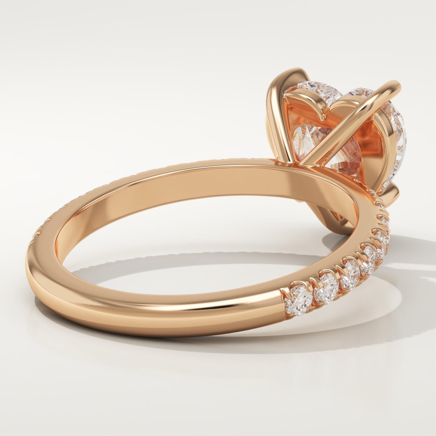 Heart Cut Pave Lab-Grown Diamond Engagement Ring