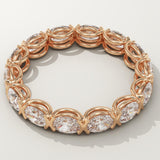 2.25 TCW Oval Cut Lab-Grown Diamond Full Eternity Half Bezel Wedding Band