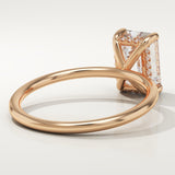 2.0 CT Emerald Cut Hidden Halo Lab-Grown Diamond Engagement Ring