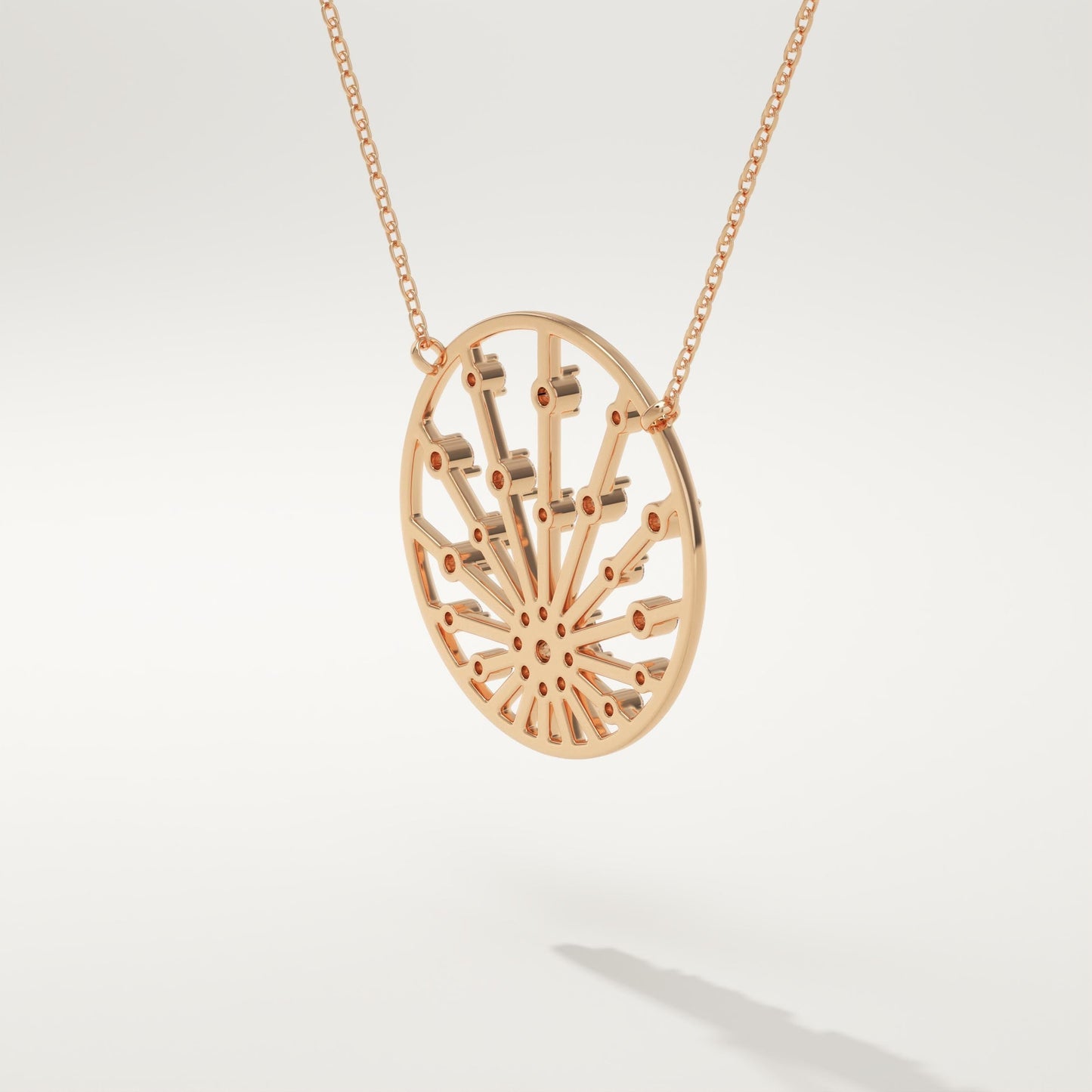 0.28 TCW Round Lab-Grown Diamond Charm Necklace