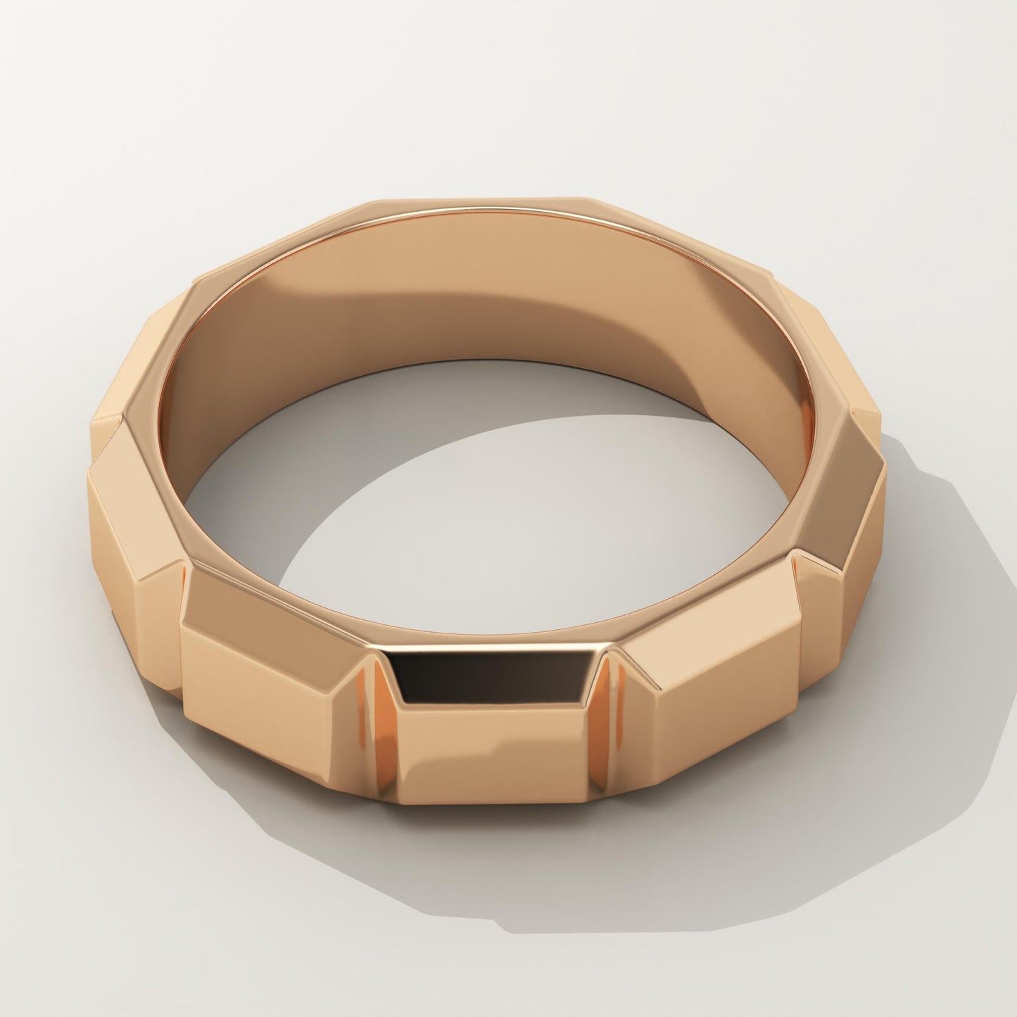 Patterned Wedding Band For Men