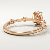 2.0 CT Oval Cut Dainty Pave Lab-Grown Diamond Engagement Ring