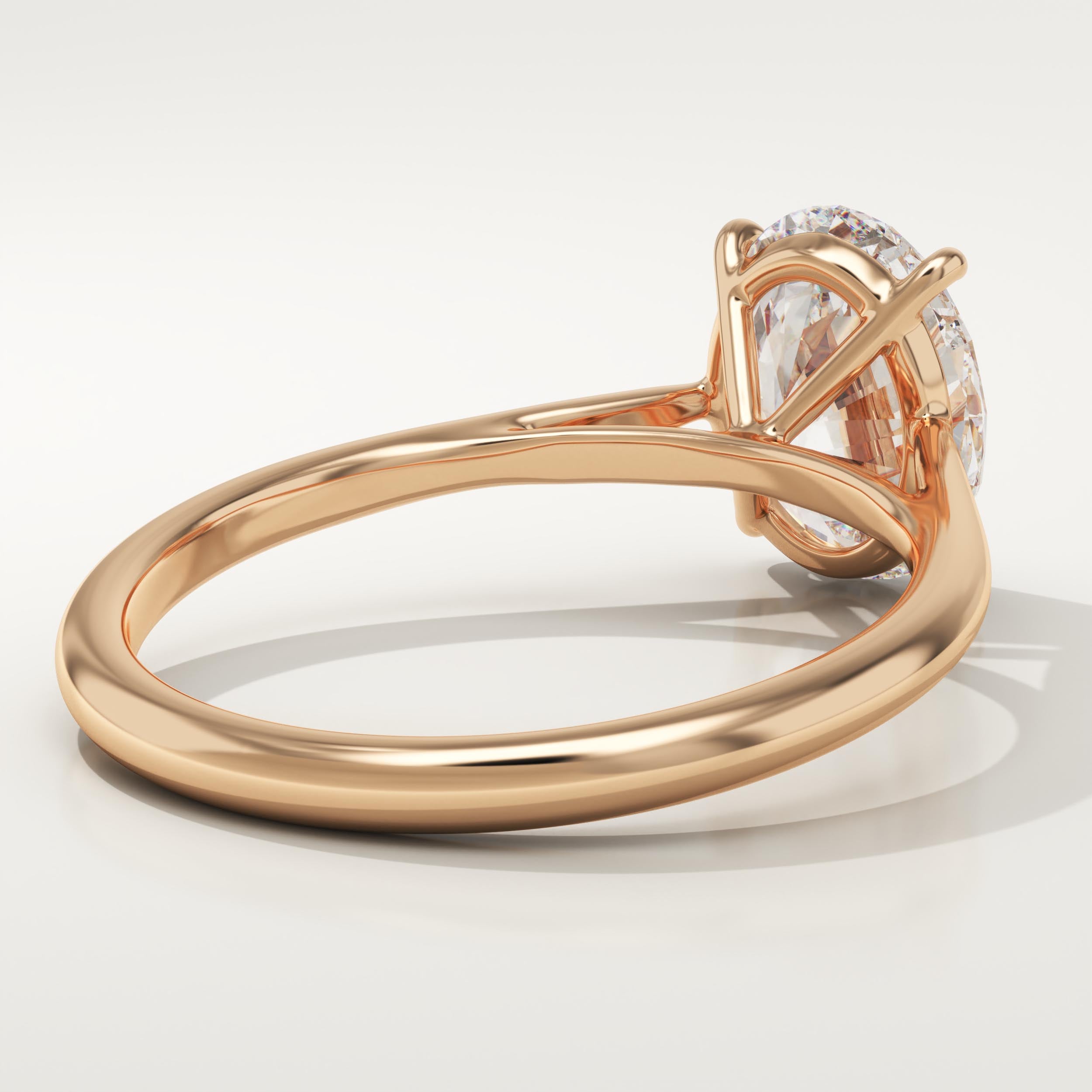 2.0 CT Oval Cut Solitaire Lab-Grown Diamond Engagement Ring