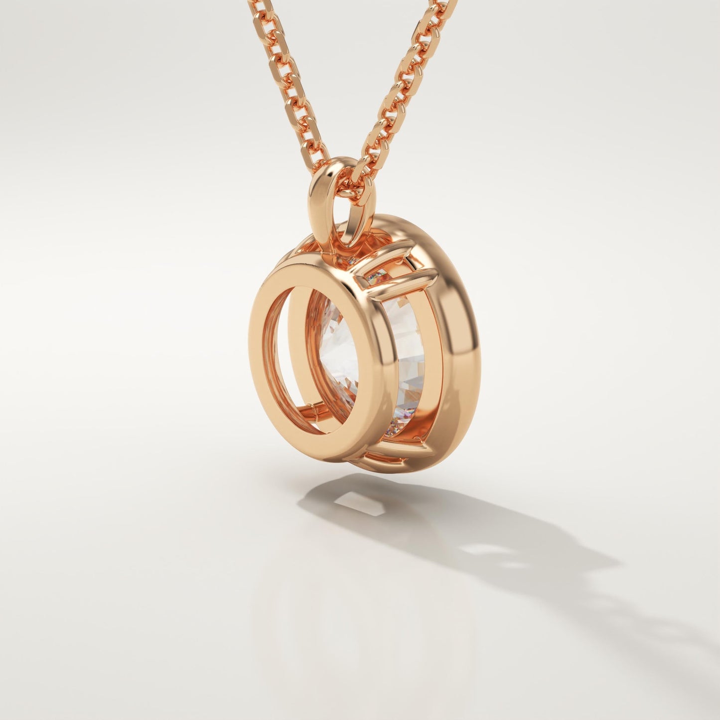 2 CT Round Lab-Grown Diamond Solitaire & Bezel Necklace